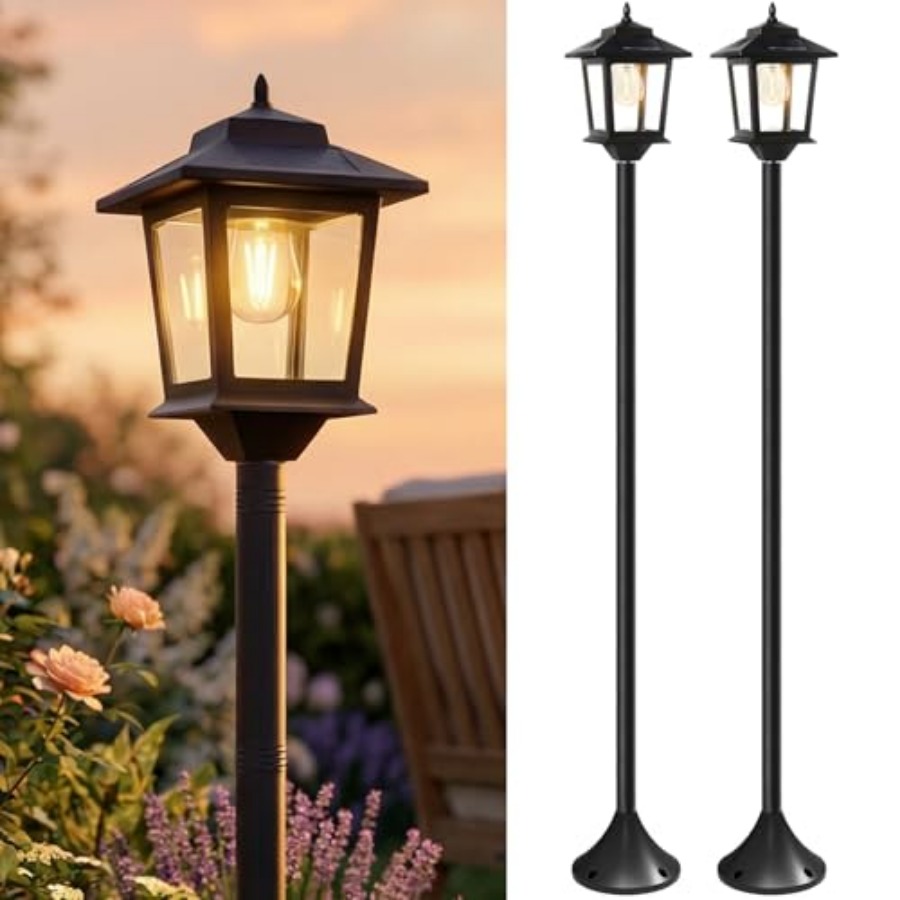 Outdoor Lighting Lamps - Outdoor Solar Post Lights, 2-Pack 63