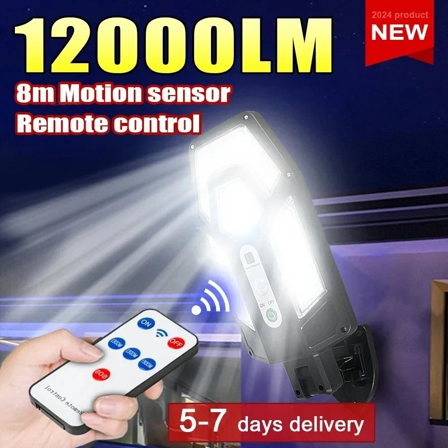 Outdoor Lighting Amazon - 12000LM Powerful Solar Wall Lamp with