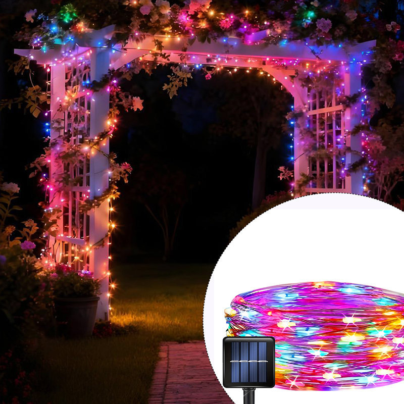 Outdoor Lighting On Fence - Solar Garden LED Fairy Lights Outdoor