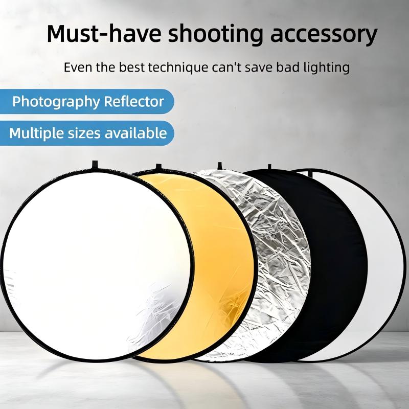 Outdoor Lighting Kit Photography - 2-in-1 Dual Sided Gold Silver Reflector
