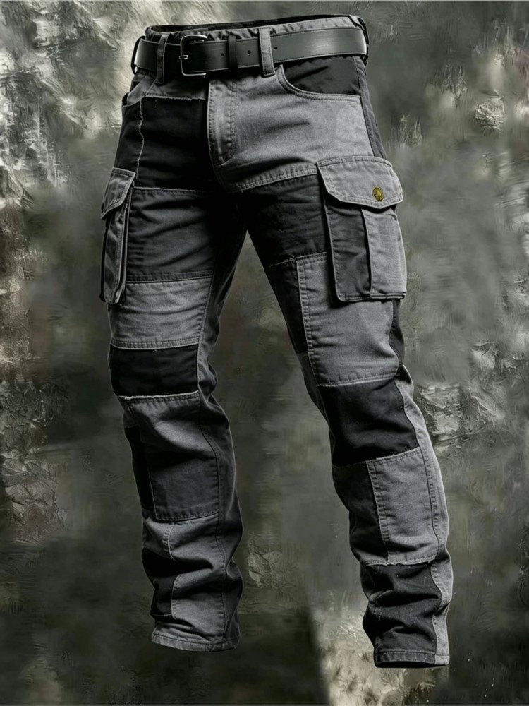 Cotton Men Cargo Pants Khaki C - Outdoor Lighting Jersey 评论和价格