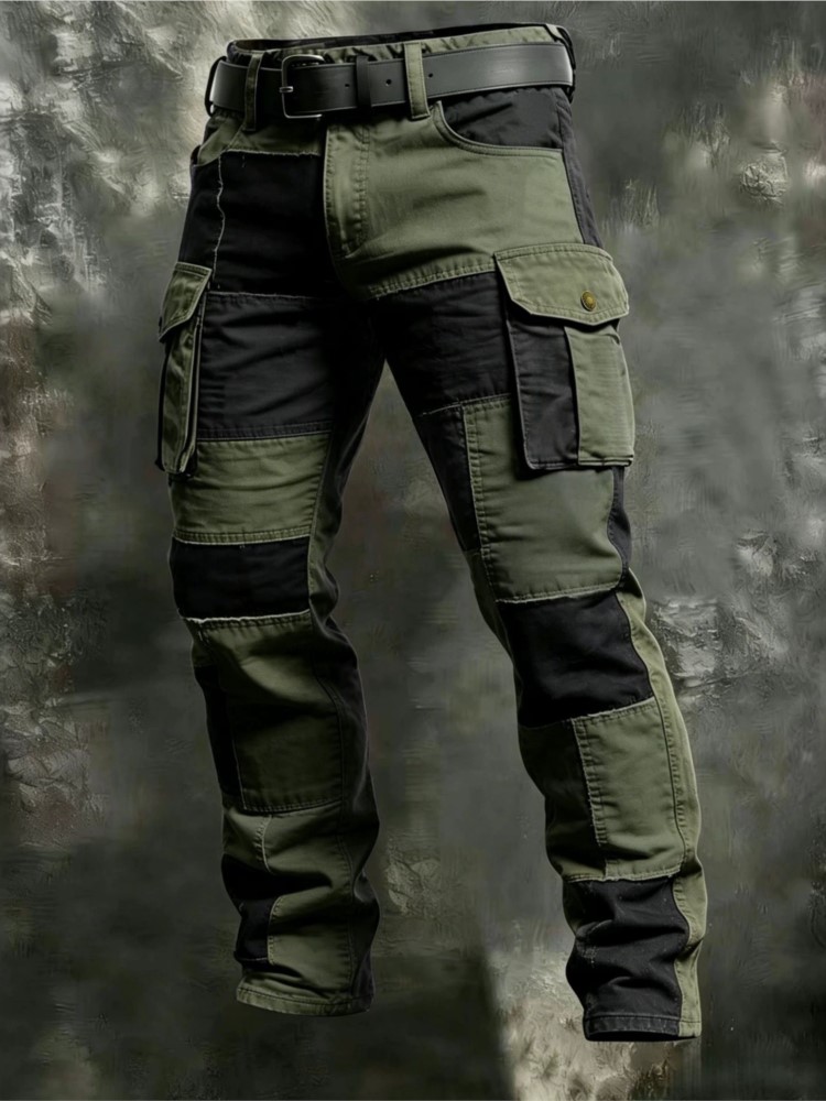 Cotton Men Cargo Pants Khaki C - Outdoor Lighting Jersey 评论和价格
