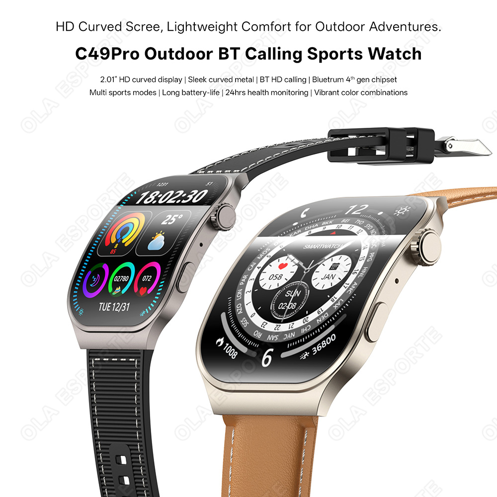 New Curved Screen Smart Watch  - Outdoor Lighting For Steps 评论和价格