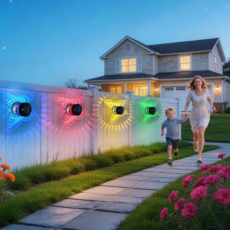 Decorative Solar Butterfly Lig - Outdoor Lighting On Fence 评论和价格