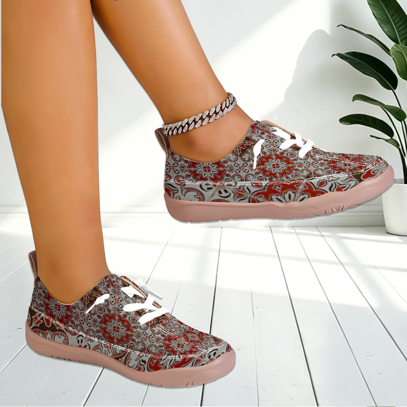 Women Floral Print Wide Toe Sn - Outdoor Lighting Uplight 评论和价格