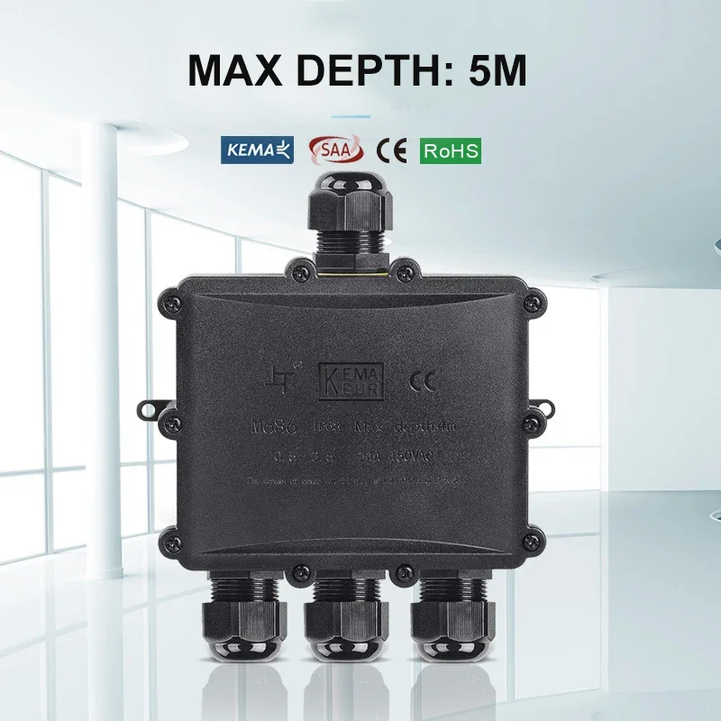 4Way 1In3Out IP68 Waterproof 4 - Outdoor Lighting Underground Wiring 评论和价格