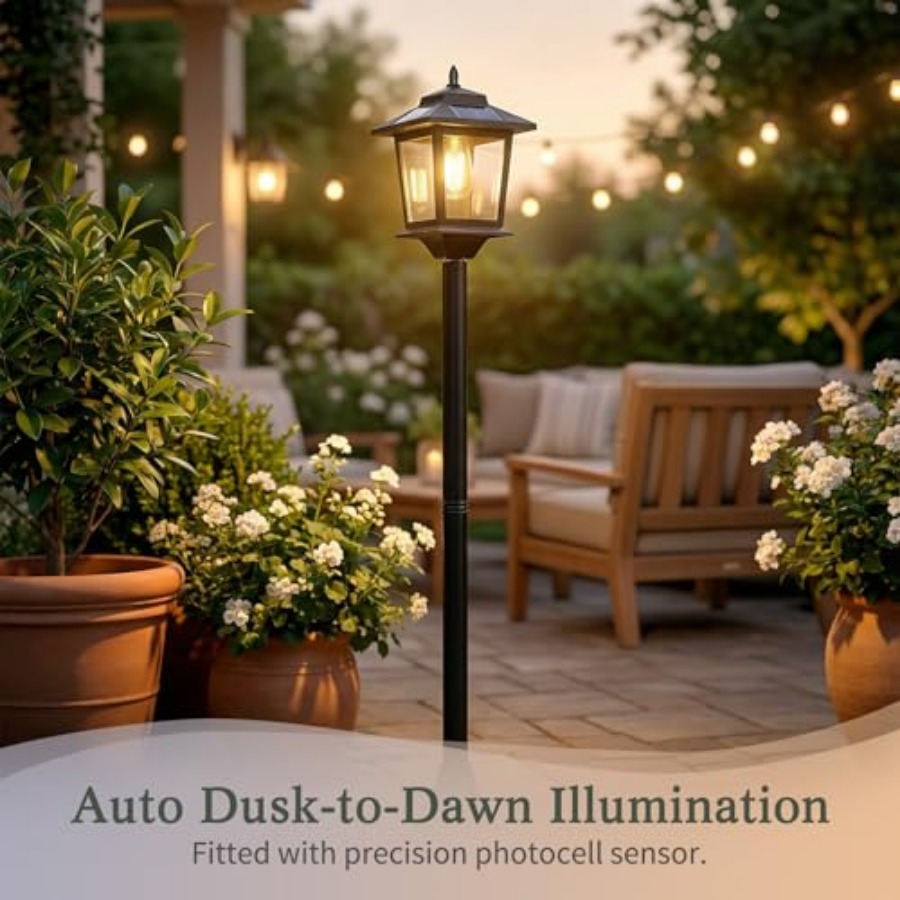 Outdoor Solar Post Lights, 2-P - Outdoor Lighting Lamps 评论和价格