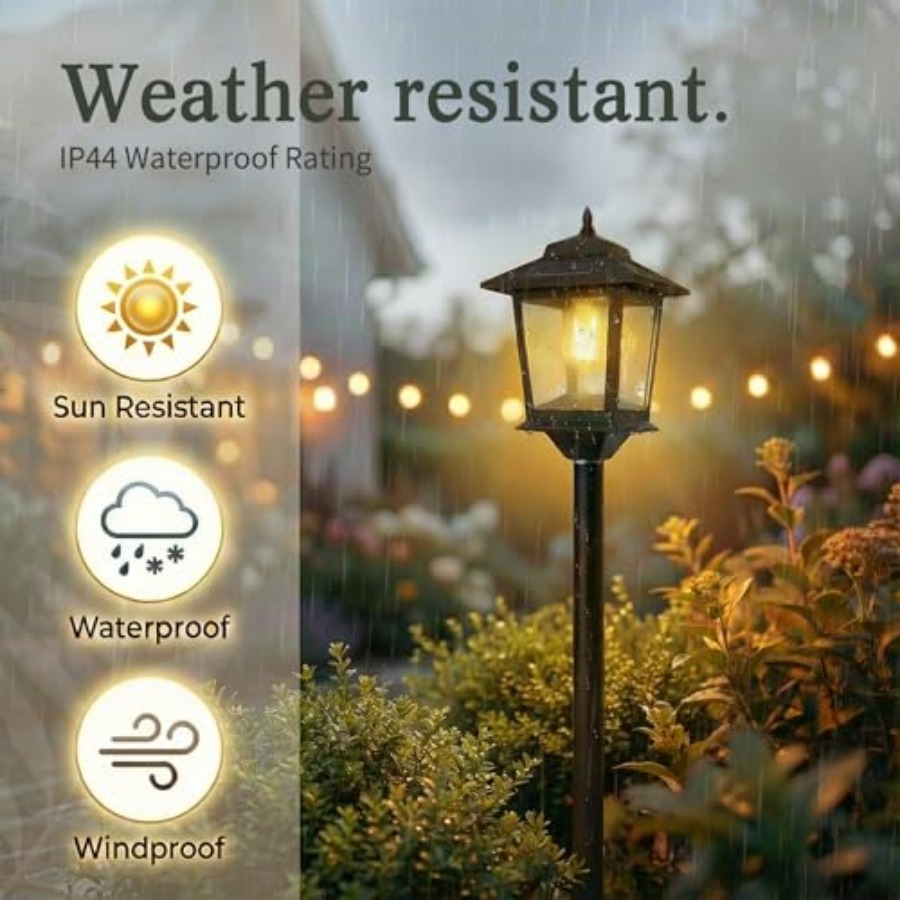 Outdoor Solar Post Lights, 2-P - Outdoor Lighting Lamps 评论和价格