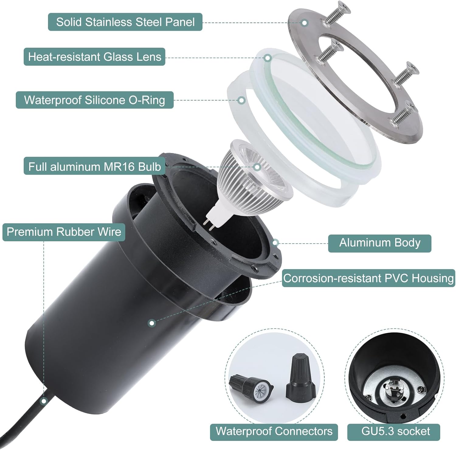 6 Pack Low Voltage Landscape L - Outdoor Lighting Underground Wiring 评论和价格