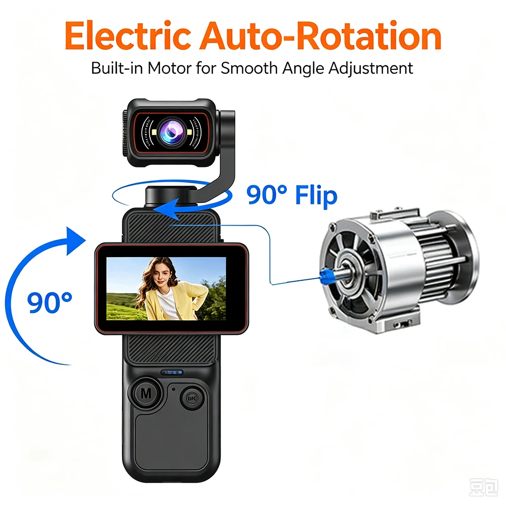 2K Pocket Handheld Vlog Camera - Outdoor Lighting Video 评论和价格
