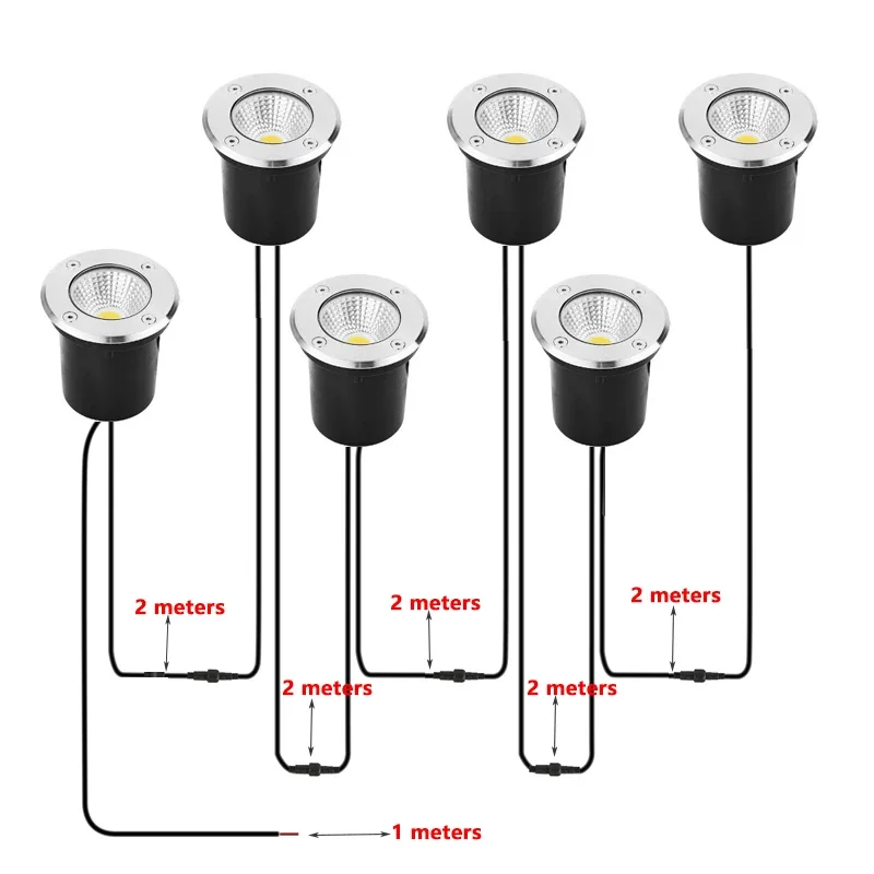 2-Meter IP67 Waterproof LED Un - Outdoor Lighting Underground Wiring 评论和价格