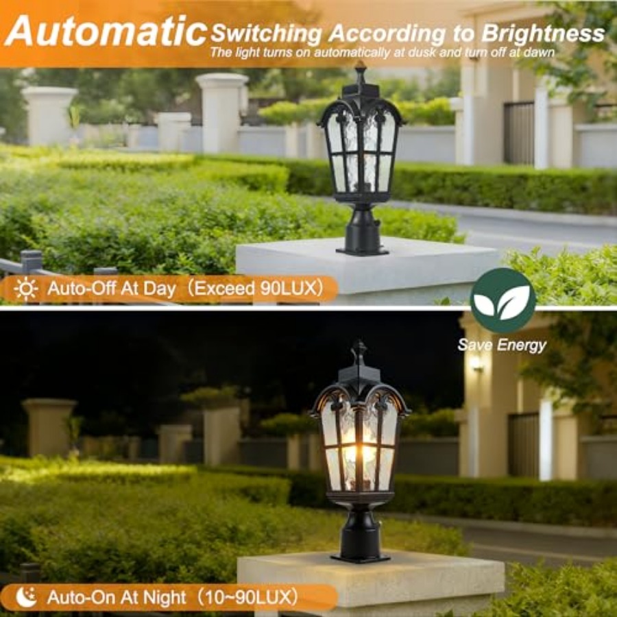 Sensor Outdoor Post Lights Wat - Outdoor Lighting Lamps 评论和价格