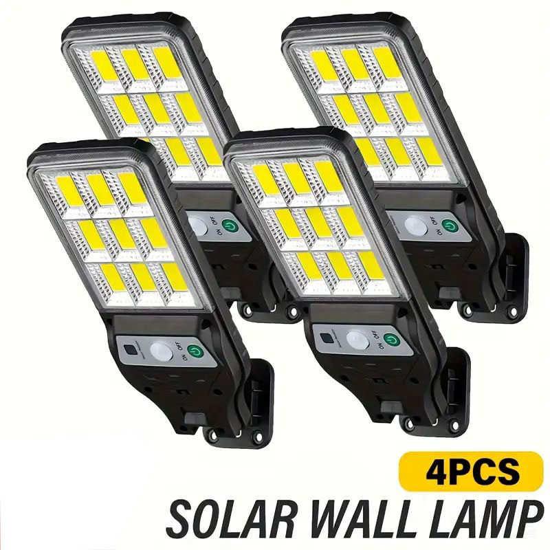 4PCS Solar Wall Light with Mot - Outdoor Lighting On Fence 评论和价格