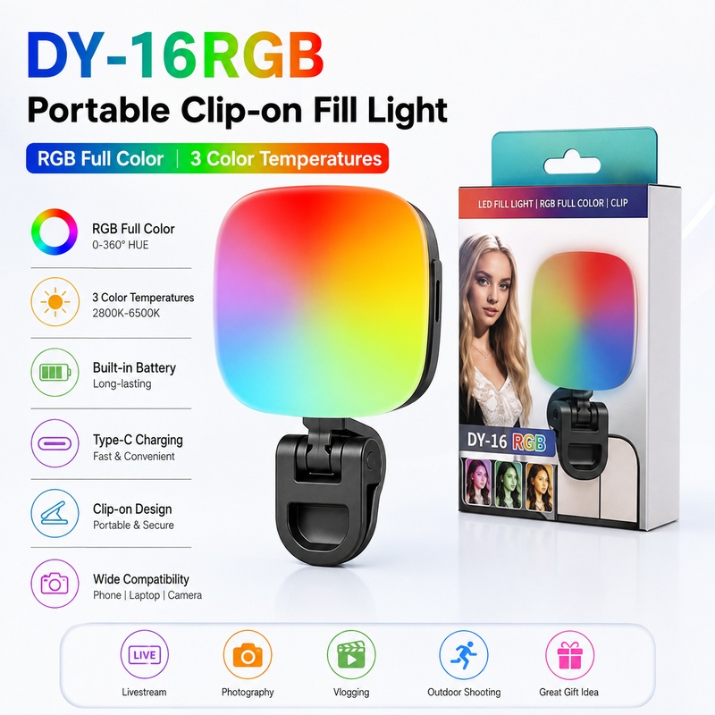 Portable RGB LED Fill Light Po - Outdoor Lighting Video 评论和价格