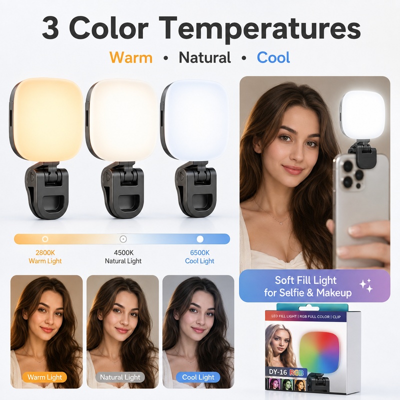 Portable RGB LED Fill Light Po - Outdoor Lighting Video 评论和价格