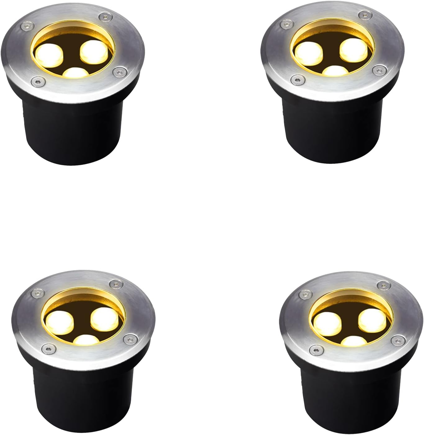 4 Pack Outdoor In Ground Light - Outdoor Lighting Underground Wiring 评论和价格