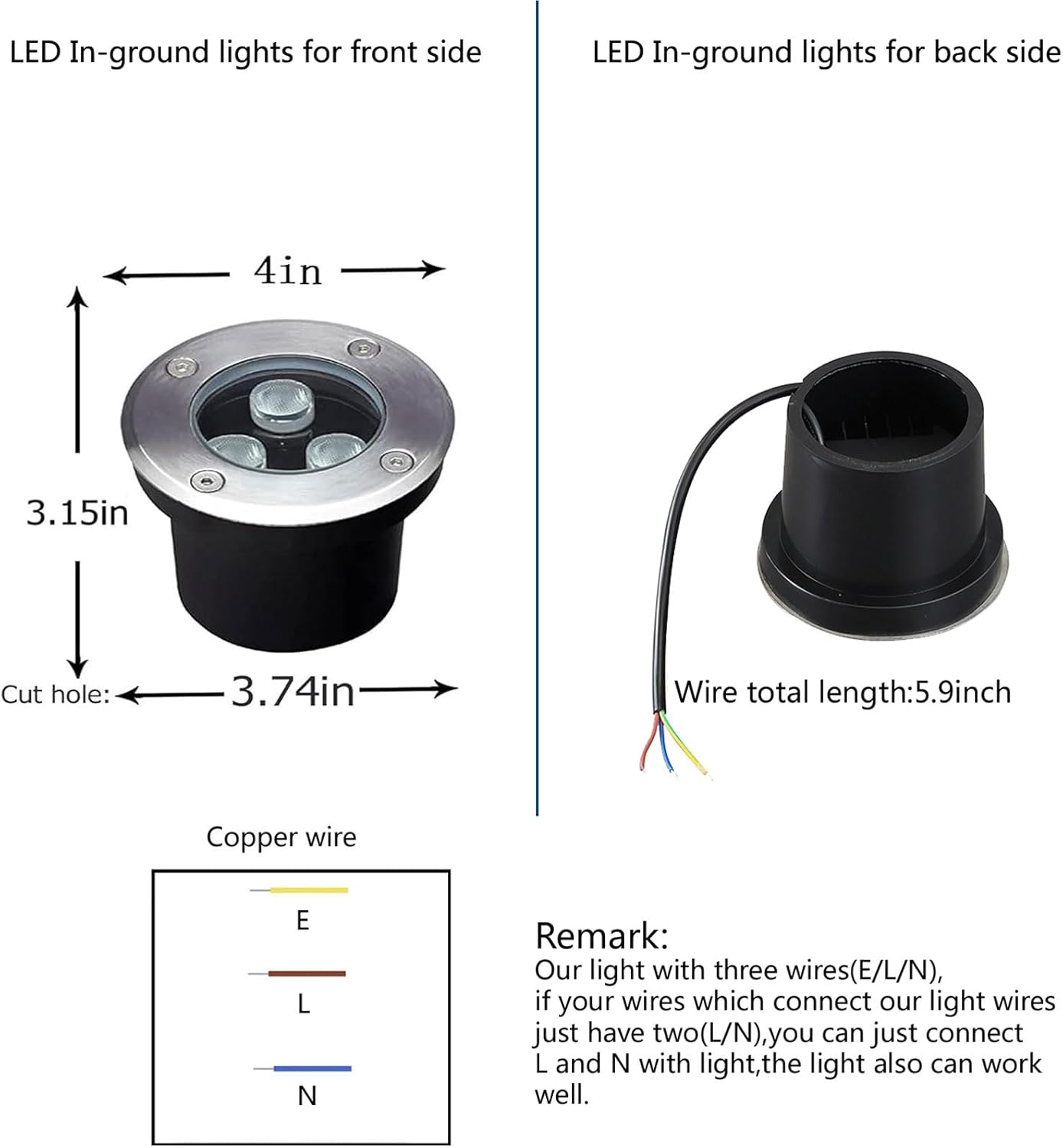 4 Pack Outdoor In Ground Light - Outdoor Lighting Underground Wiring 评论和价格