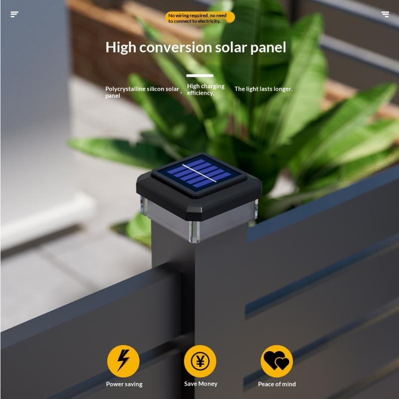 Solar LED Post Cap Light for O - Outdoor Lighting On Fence 评论和价格