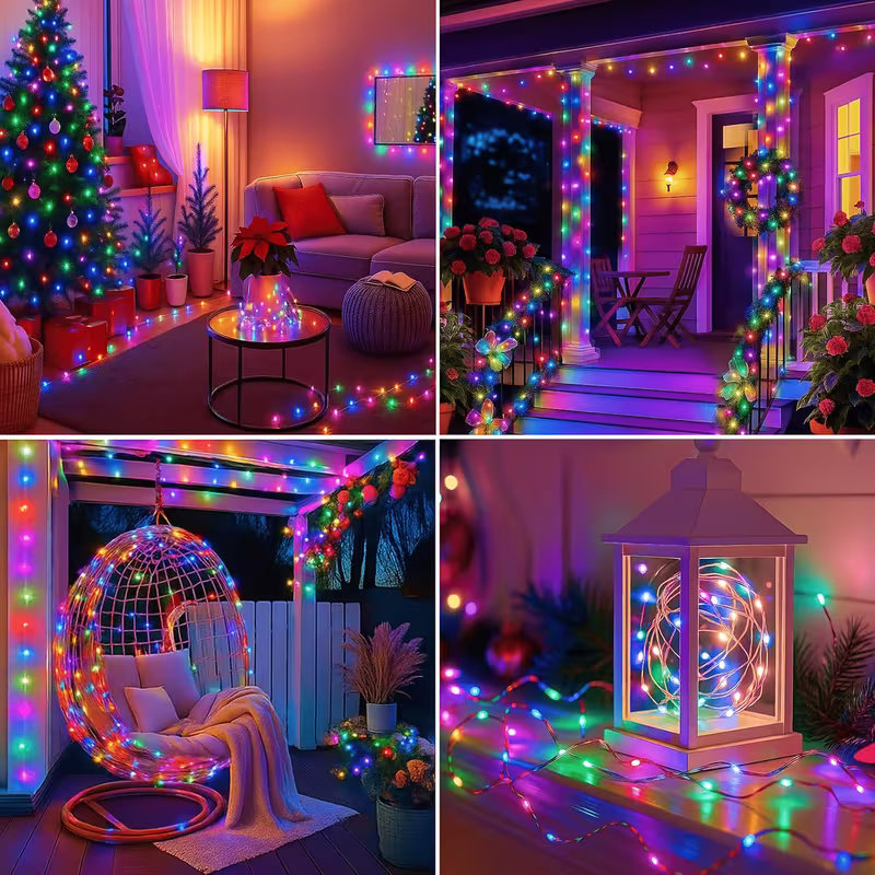 Solar Garden LED Fairy Lights  - Outdoor Lighting On Fence 评论和价格