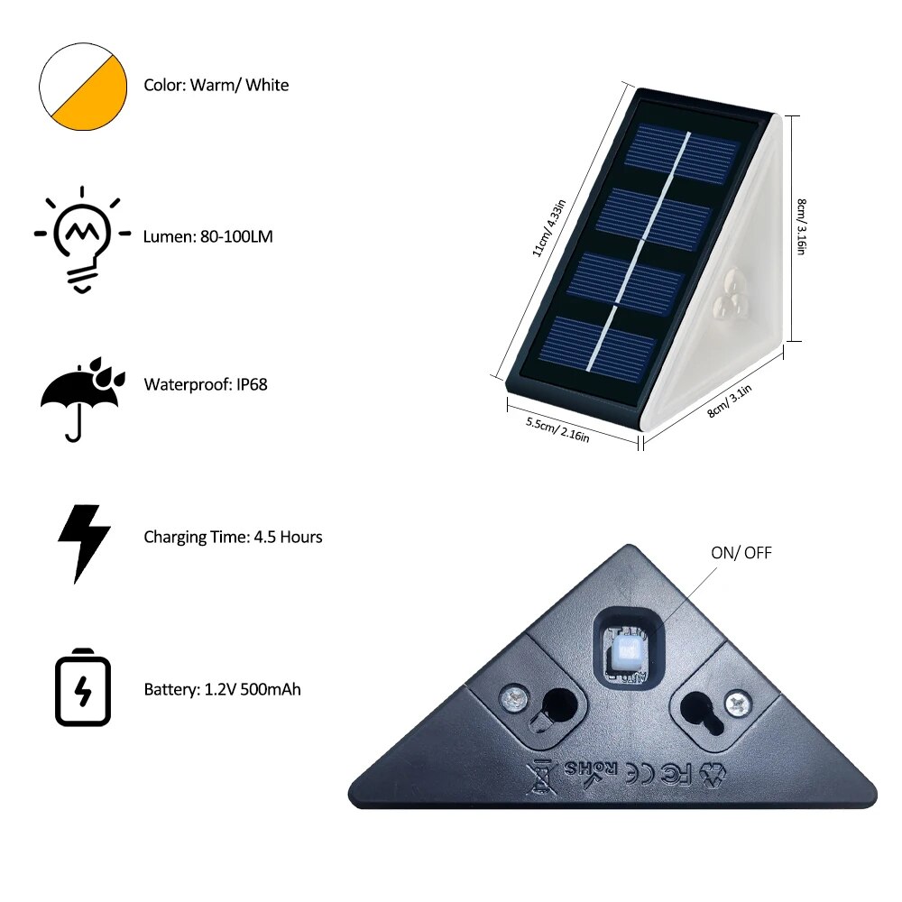 IP67 Waterproof Solar Step Lig - Outdoor Lighting On Stairs 评论和价格