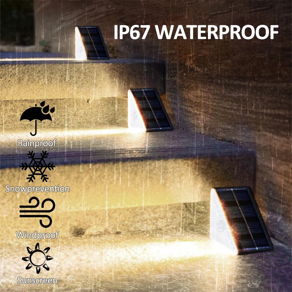 IP67 Waterproof Solar Step Lig - Outdoor Lighting On Stairs 评论和价格